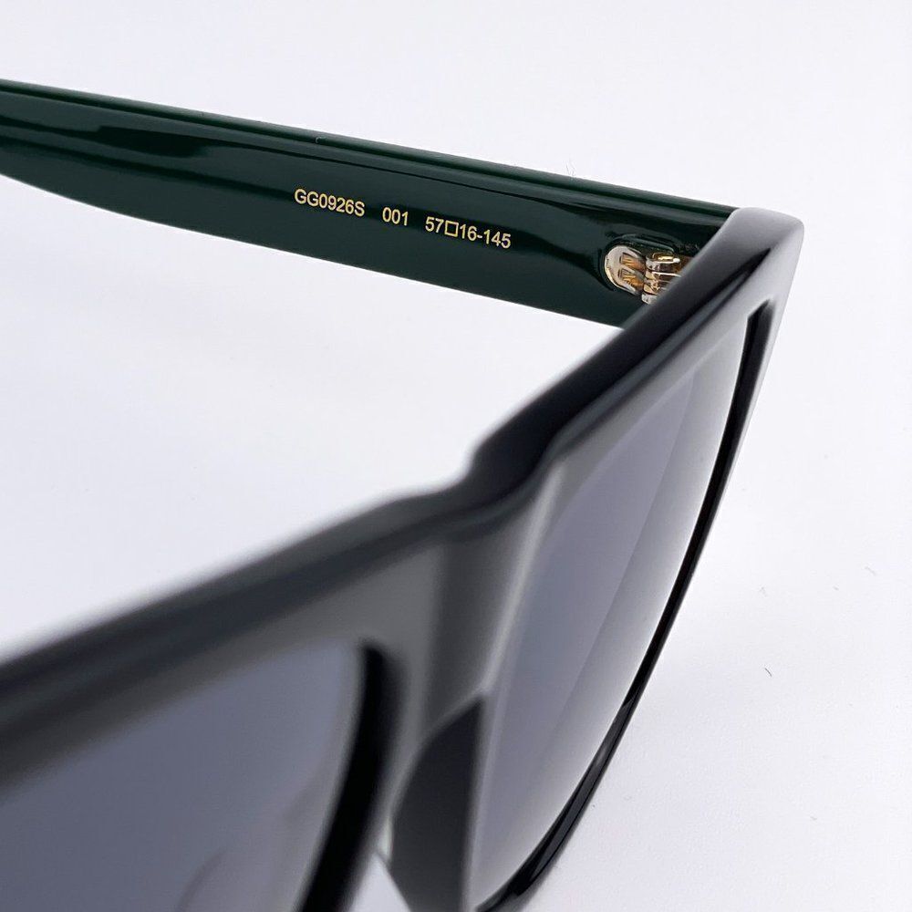 NEW GUCCI GG0926S 001 Black Green Gray Square Men Sunglasses - Picture 8 of 14